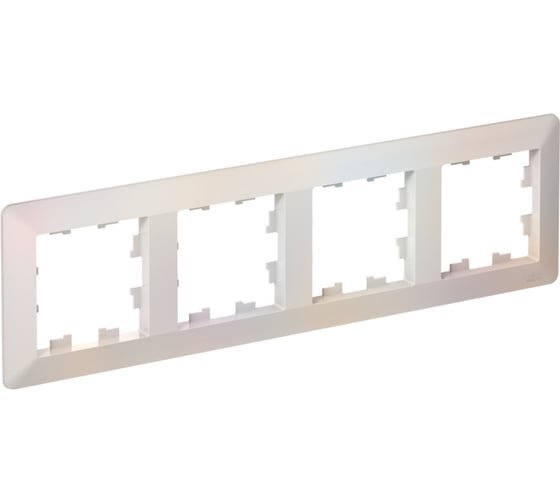 4-постовая рамка Systeme Electric ATLASDESIGN AIR ЖЕМЧУГ/дымчатый белый ATN220404