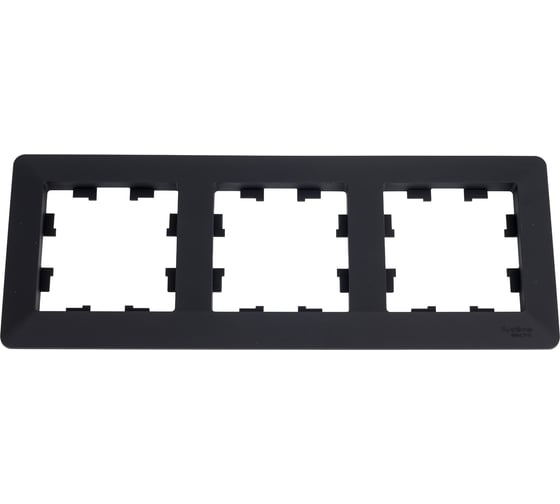 3-постовая рамка Systeme Electric ATLASDESIGN AIR КАРБОН/дымчатый черный ATN221003 1