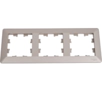 3-постовая рамка Systeme Electric ATLASDESIGN AIR ШАМПАНЬ/дымчатый черный ATN220503