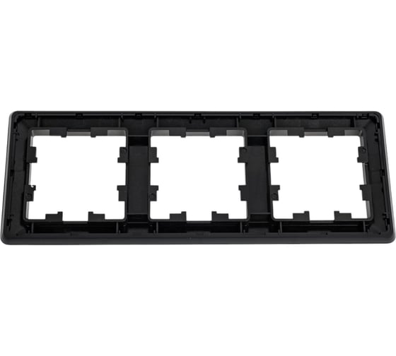3-постовая рамка Systeme Electric ATLASDESIGN AIR МОККО/дымчатый черный ATN220603