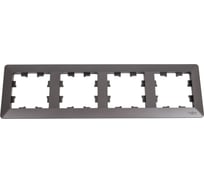 4-постовая рамка Systeme Electric ATLASDESIGN AIR МОККО/дымчатый черный ATN220604