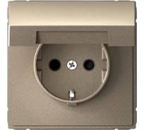 Розетка с заземленим со шторкой Systeme Electric ArtGallery, 16 А, IP20, механизм, быстрозажимная клемма, ШАМПАНЬ GAL000546S