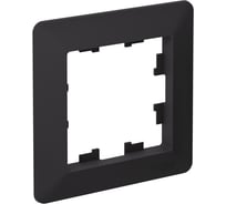 Рамка Systeme Electric ATLASDESIGN AIR 1-постовая, КАРБОН/дымчатый черный ATN221001