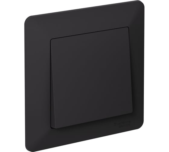 Рамка Systeme Electric ATLASDESIGN AIR 1-постовая, КАРБОН/дымчатый черный ATN221001
