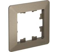 Рамка Systeme Electric ATLASDESIGN AIR 1-постовая, ШАМПАНЬ/дымчатый черный ATN220501