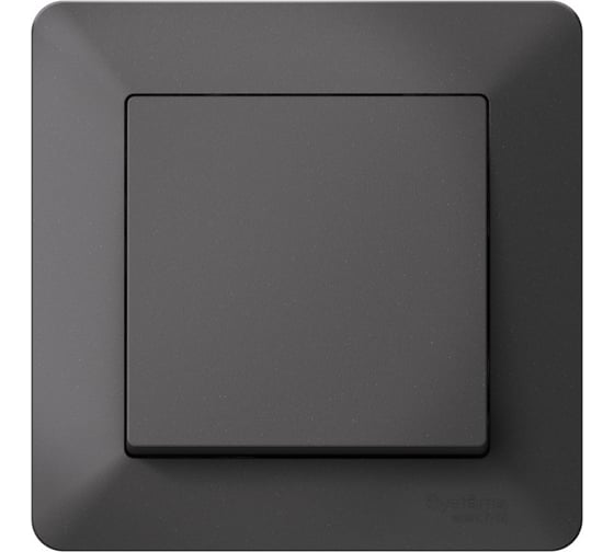 Рамка Systeme Electric ATLASDESIGN AIR 1-постовая, БАЗАЛЬТ/дымчатый черный ATN221401