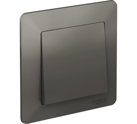 Рамка Systeme Electric ATLASDESIGN AIR 1-постовая, СТАЛЬ/дымчатый черный ATN220901