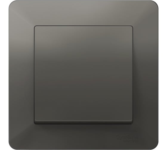 Рамка Systeme Electric ATLASDESIGN AIR 1-постовая, СТАЛЬ/дымчатый черный ATN220901