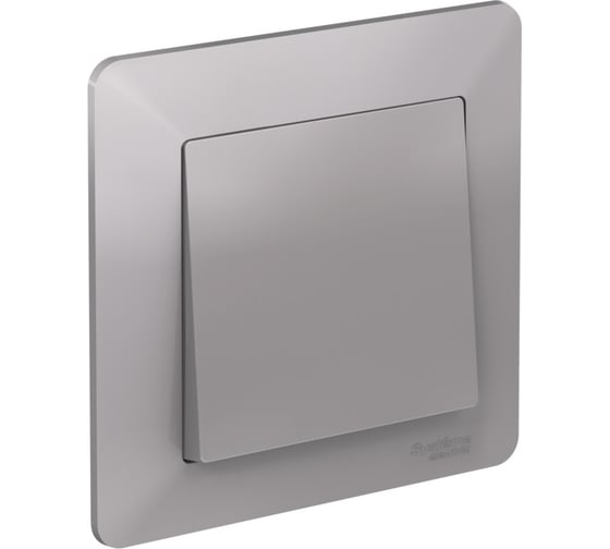 Рамка Systeme Electric ATLASDESIGN AIR 1-постовая, АЛЮМИНИЙ/дымчатый черный ATN220301