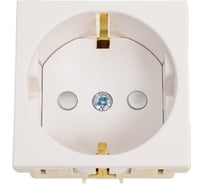Розетка Systeme Electric В45 С/У С ЗК, для кабель-канала, 250В, 16А, защитные шторки, белый RN16-113-B