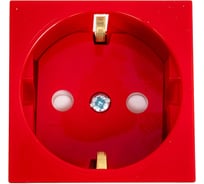 Розетка Systeme Electric В45 С/У С ЗК, для кабель-канала, 250В, 16А, защитные шторки, красная RN16-113-K