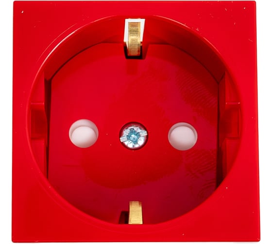 Розетка Systeme Electric В45 С/У С ЗК, для кабель-канала, 250В, 16А, защитные шторки, красная RN16-113-K 1