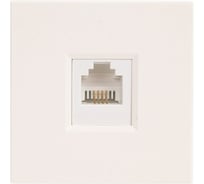 Розетка телефонная Systeme Electric В45 СУ для кабель-канала, белый RAL9010 RIN-144T-BE