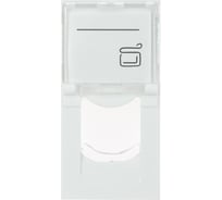 Адаптер DATAREX 22,5х45 мм со шторкой для модуля Keystone, 1 порт (модуль), белый DR-513200