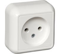1-местная розетка Systeme Electric открытой проводки Прима 10А IP20 250В без заземления белая RA10-164-BI