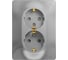 2-местная розетка Systeme Electric скрытой проводки Glossa 16А IP20 с заземлением защитные шторки в сборе алюминий GSL000326 2