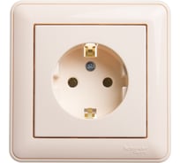 Розетка 1-м, W59, 16 А, IP20, с заземлением, слоновая кость Systeme Electric (Schneider Electric) RS16-154-28