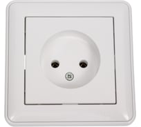 1-местная розетка Systeme Electric скрытой проводки W59 16А IP20 без заземления без защитных шторок в сборе белый RS16-153-18