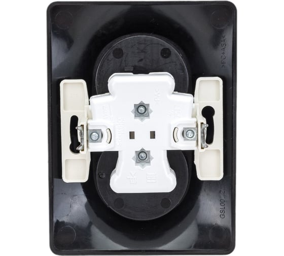 2-местная розетка Systeme Electric скрытой проводки Glossa 16А IP20 без заземления шоколад GSL000820