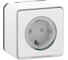 1-местная розетка Systeme Electric открытой проводки Mureva S 16А IP55 с заземлением защитные шторки винтовые клеммы белый MUR39206 1