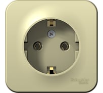1-местная розетка Systeme Electric открытой проводки Blanca 16А IP20 250В с заземлением бежевая BLNRA010117