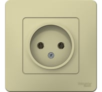 1-местная розетка Systeme Electric скрытой проводки Blanca 16А IP20 250В без заземления без защитных шторок бежевый BLNRS000017