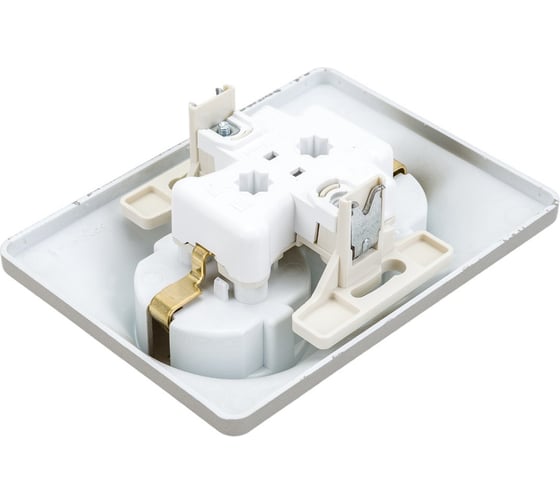 2-местная розетка Systeme Electric скрытой проводки Glossa 16А IP20 250В с заземлением в сборе платина GSL001224