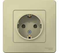 1-местная розетка Systeme Electric скрытой проводки Blanca 16А IP20 250В с заземлением без защитных шторок бежевый BLNRS001017