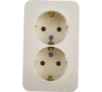 2-местная розетка Systeme Electric открытой проводки Blanca 16А 250В с заземлением бежевая BLNRA010217