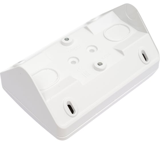 2-местная угловая розетка Systeme Electric открытой проводки Этюд 16А IP20 без заземления без защитных шторок белый PA16-105B