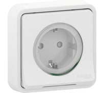 1-местная розетка Systeme Electric скрытая проводка Mureva Styl 16А IP55 с заземлением защитные шторки в сборе белый MUR39132