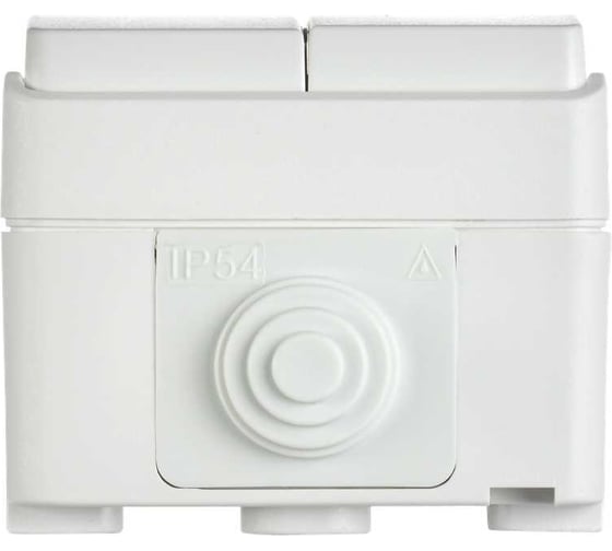 Выключатель IEK FORS 2-кл. о/у IP54 ВС20-2-0-ФБ бел. EVS20-K01-10-54-DC