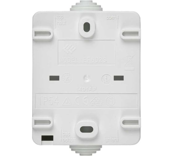Выключатель IEK FORS 2-кл. о/у IP54 ВС20-2-0-ФБ бел. EVS20-K01-10-54-DC