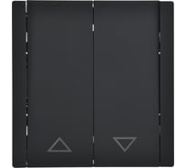 Выключатель жалюзи IEK FORTEPIANO 10А FP111 чер. FP-V15-0-10-1-K02