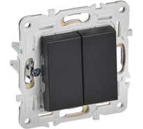 Выключатель IEK SKANDY 2-кл. перекр., 10А SK-V06Bl, черный SK-V23-0-10-K02