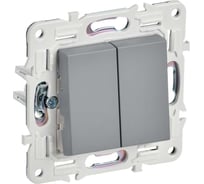 Выключатель IEK SKANDY 2-кл. перекр., 10А, SK-V06Gr, серый SK-V23-0-10-K03