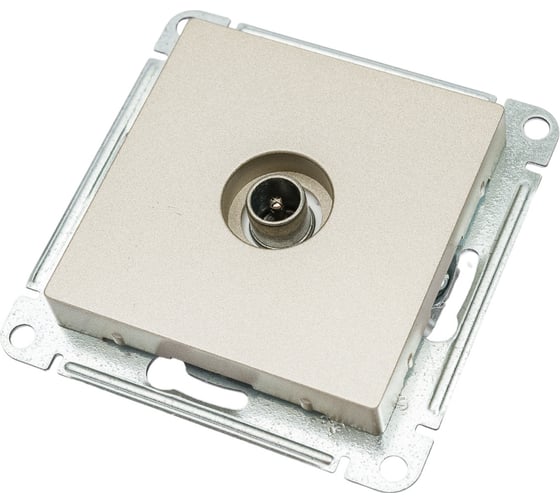Механизм оконечной TV розетки Systeme Electric AtlasDesign 1DB шампань ATN000591