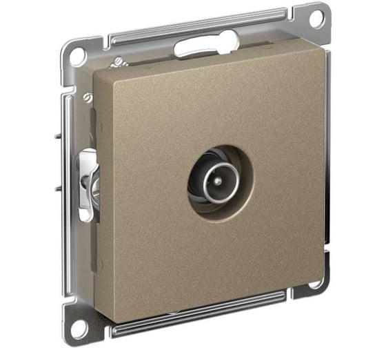 Механизм оконечной TV розетки Systeme Electric AtlasDesign 1DB шампань ATN000591 1