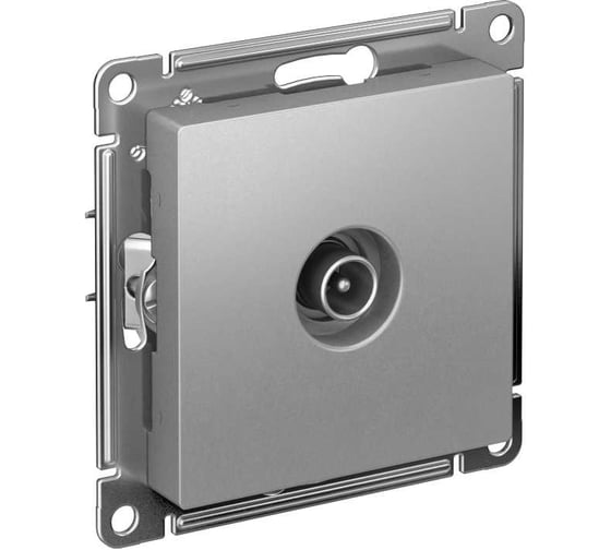 Механизм оконечной TV розетки Systeme Electric AtlasDesign 1DB алюминий ATN000391 1