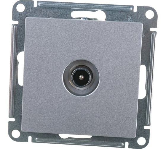 Механизм оконечной TV розетки Systeme Electric AtlasDesign 1DB алюминий ATN000391