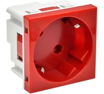 Розетка IEK PRIMER РКС-20-32-П-45 45град з/к з/ш в/з, красный PR-KK40D-RSZH-2-2-45-K04