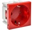 Розетка IEK PRIMER РКС-20-32-П-К з/к з/ш в/з, красный PR-KK40D-RSZH-2-2-K04 1