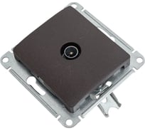 Механизм одиночной TV розетки Systeme Electric Glossa 1DB шоколад GSL000891