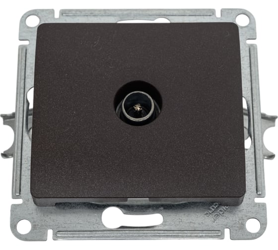 Механизм одиночной TV розетки Systeme Electric Glossa 1DB шоколад GSL000891