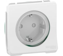 1-местный механизм розетки Systeme Electric открытой проводки Mureva Styl 16А IP55 с заземлением белый MUR39135
