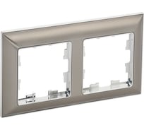 Рамка 2-местная IEK BRITE РУ-2-Бр металл, хром/никель BR-M22-12-4-K23