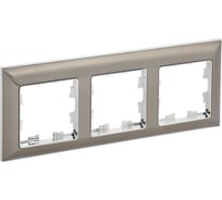 Рамка 3-местная IEK BRITE РУ-3-Бр металл, хром/никель BR-M32-12-4-K23