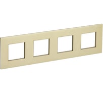 Рамка 4-местная IEK SKANDY SK-F34Sh металл, шампань SK-M42-M-K37