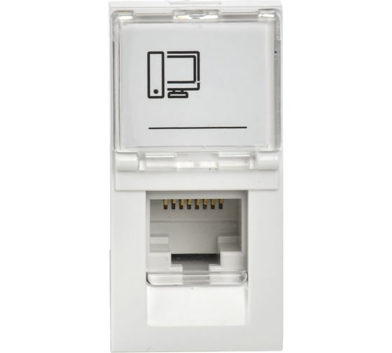 Розетка IEK PRIMER РКИ-10-00-П-6 RJ45 кат.6 (1 мод.) бел. PR-KK40D-RI-0-1-C06U-K01