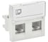 Розетка IEK PRIMER РКИ-22-00-П-5 RJ45 кат.5E (2м/2вх) бел. PR-KK40D-RI-0-2-2C5EU-K01 1